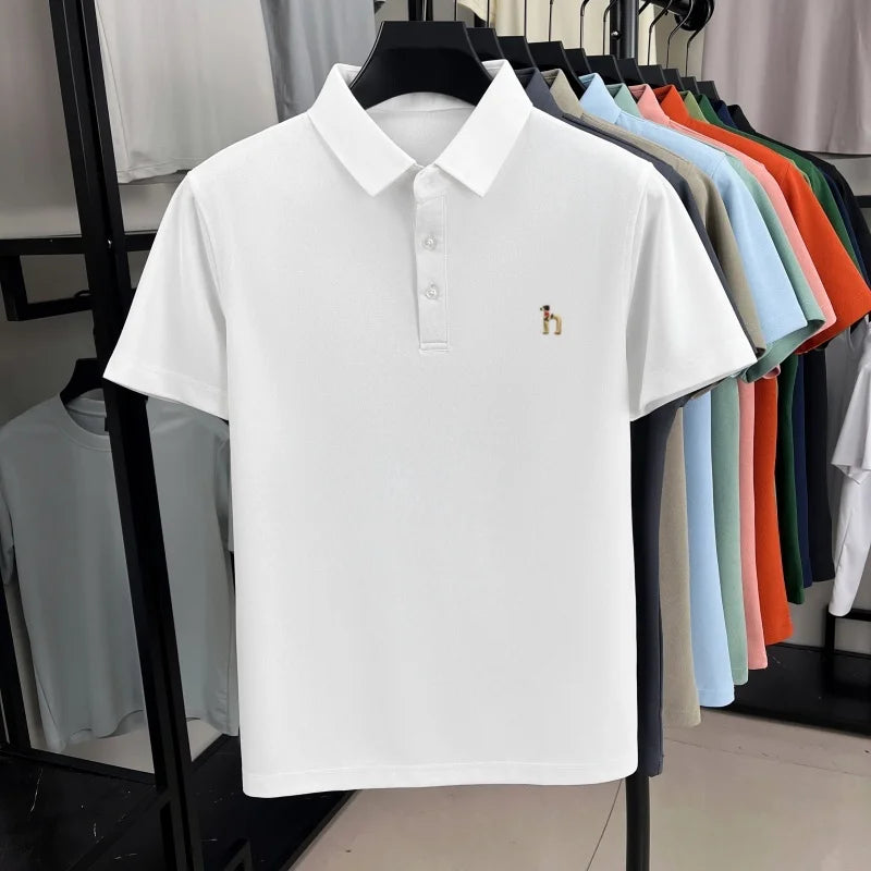 Light luxury brand short sleeve men's polo shirt new Korean style