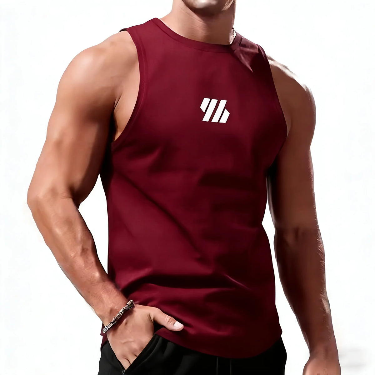Men Sport Vest Summer Quick Dry Training Tanktop Workout Gym Singlets