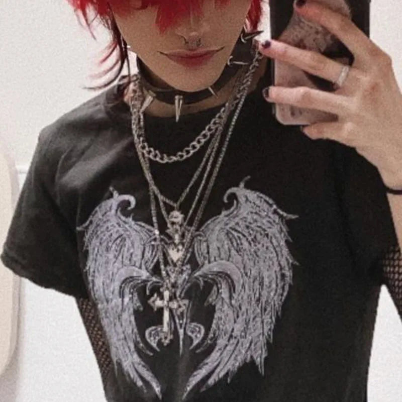 Female Y2K Clothes Star Tops Women Tshirt Harajuku Retro Fashion