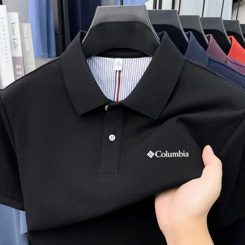 100% pure cotton 2026high-end brand men's short sleeve polo shirt