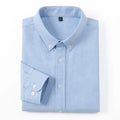 Men's Slim-Fit Oxford Cotton Shirt: Long Sleeves, Casual Breathable