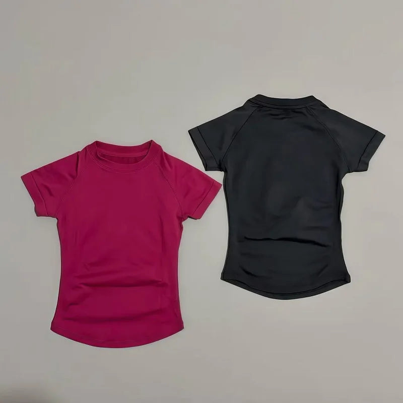 HISTELLO Impact Short Sleeve Top Women Running Sports T Shirt Summer