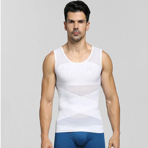 Men Compression Shirts for Men Shapewear Chest Abdomen Control Body