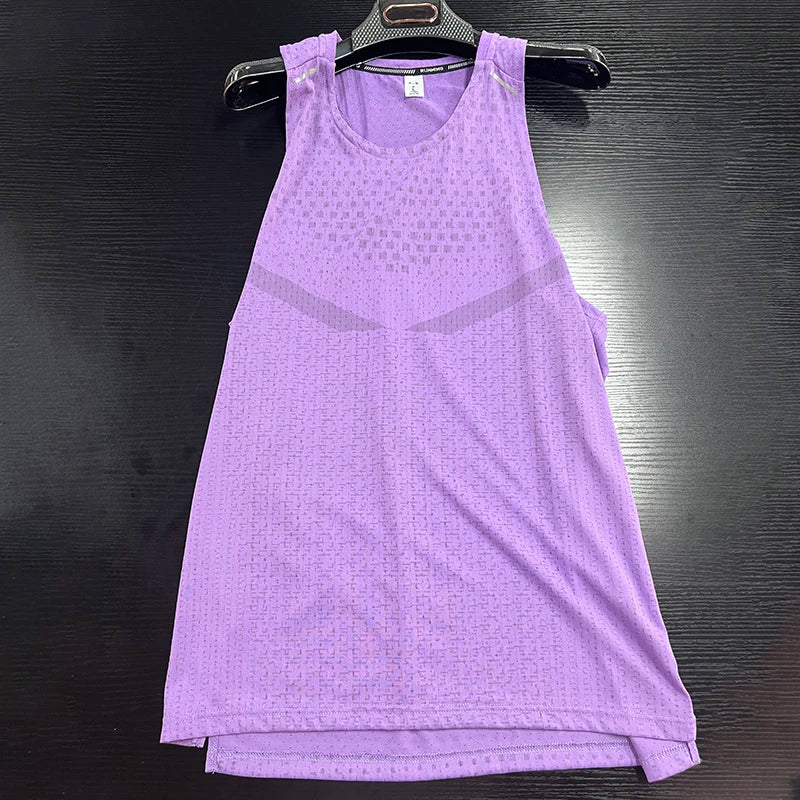 Men Gym Vest Breathable Mesh track and field Summer Cool Beach Travel