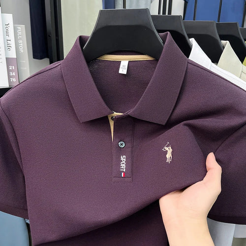 100% cotton high-end brand short sleeve polo shirt men's fashion