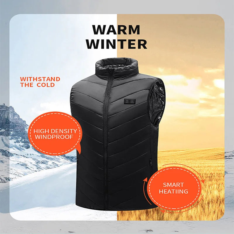 21 Heated Vest Zones Electric Heated Jackets Men Women Sportswear
