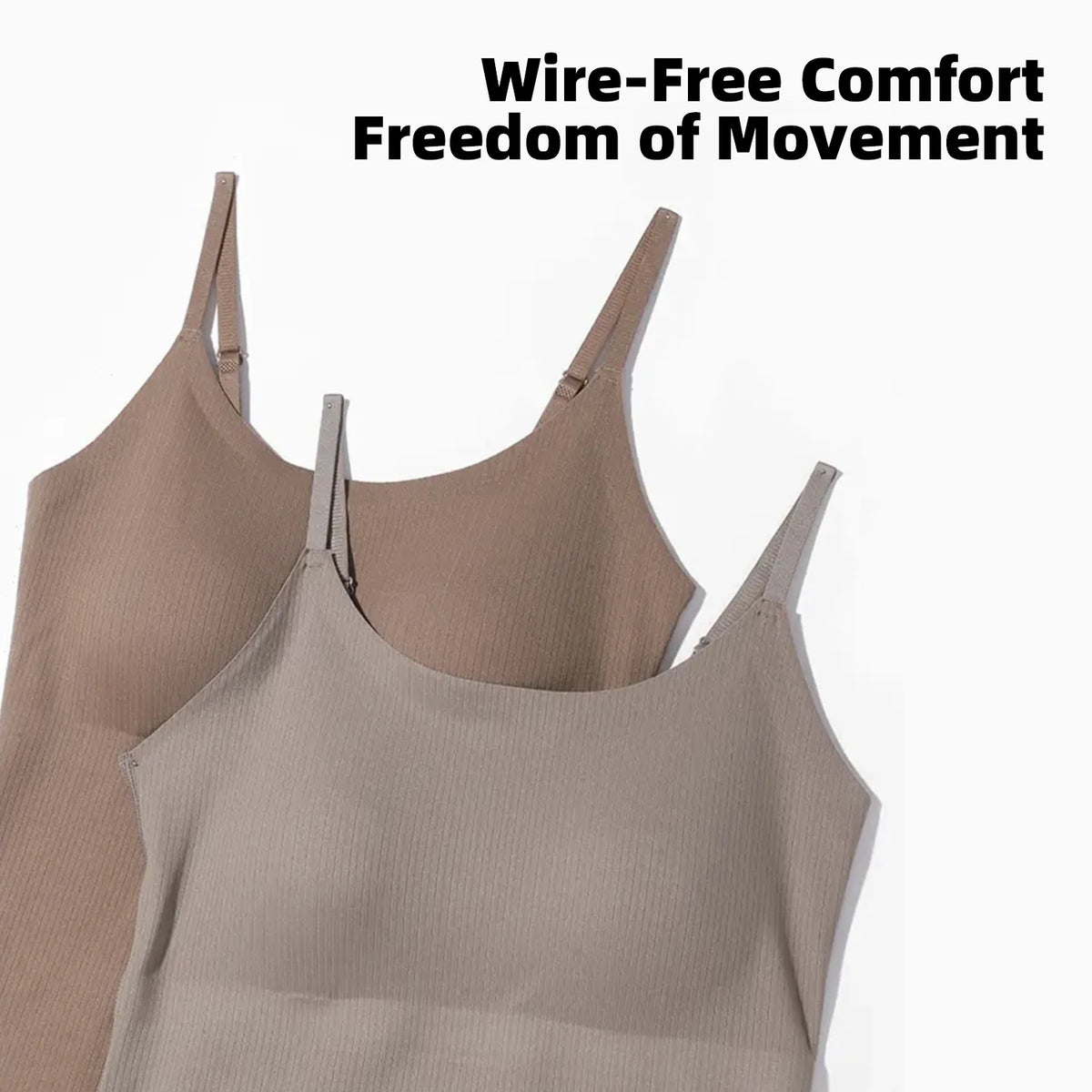 Women's Sleeveless Seamless Bra-Free Tank Top Soft & Skin-Friendly