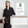 AMII Office Lady Summer Blouses Women 2025 Solid V-neck Five-quarter