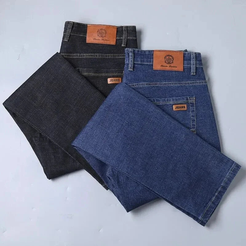 Hot Selling Mens Stretch Jeans Men Classic Business Jeans Male