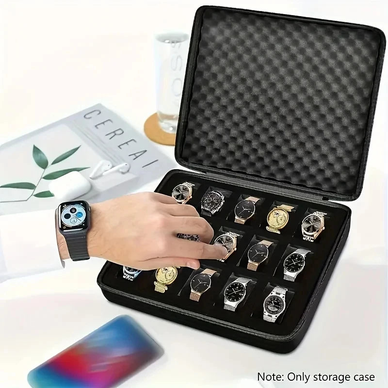 Advanced 15 Slots Pressure Proof Watch Storage Box Portable Travel