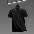 2025 New Men's Casual Solid Color Short Sleeved Polo Shirt Summer