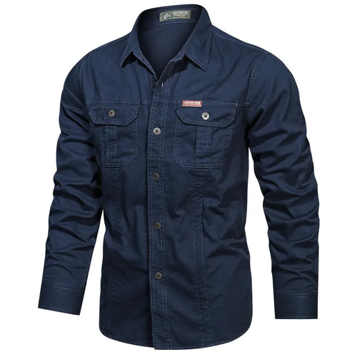 2023 Spring Shirts Men Long Sleeve Casual Cotton Shirt High Quality