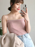 2025 Casual Women Halter Crop Tops Summer Sleeveless Camis Backless