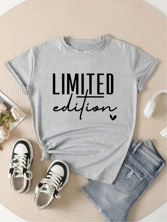 Women's Fashion T-Shirt Casual Limited Edition Graphic Tee Fashionable