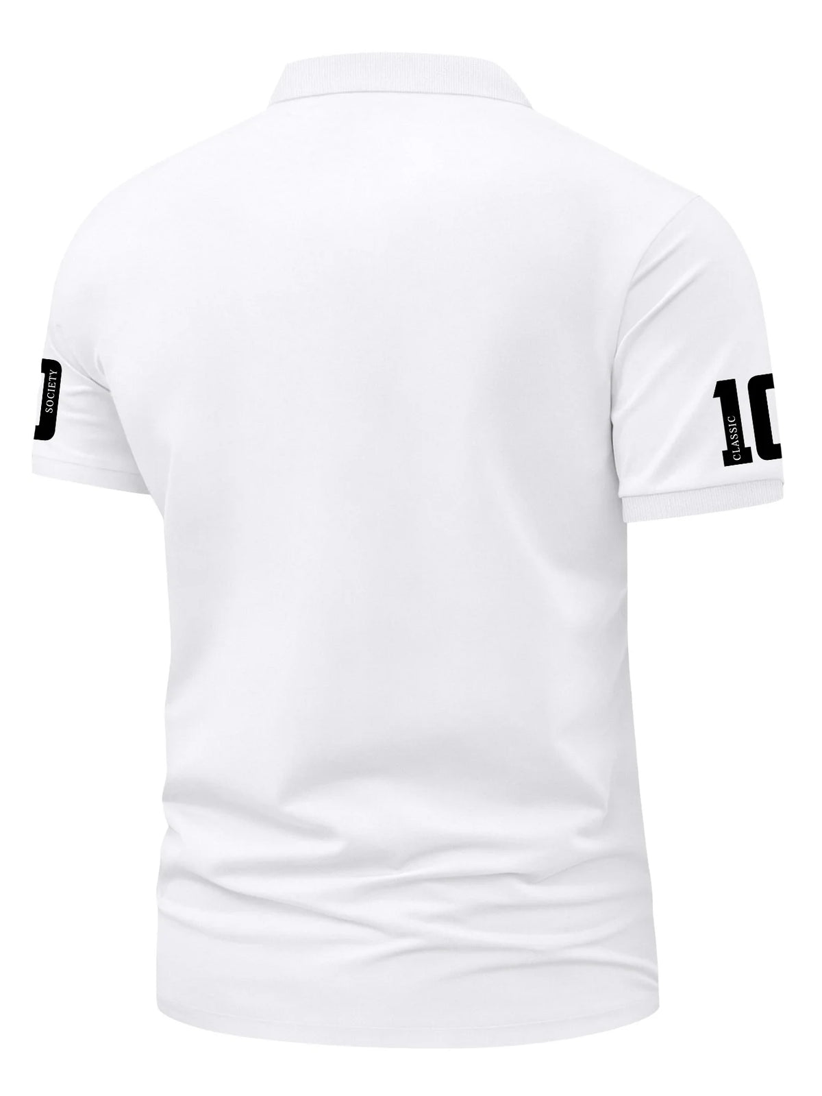 Men's Elegant Style Polo Shirt Royal Crown Print Turn Down Collar