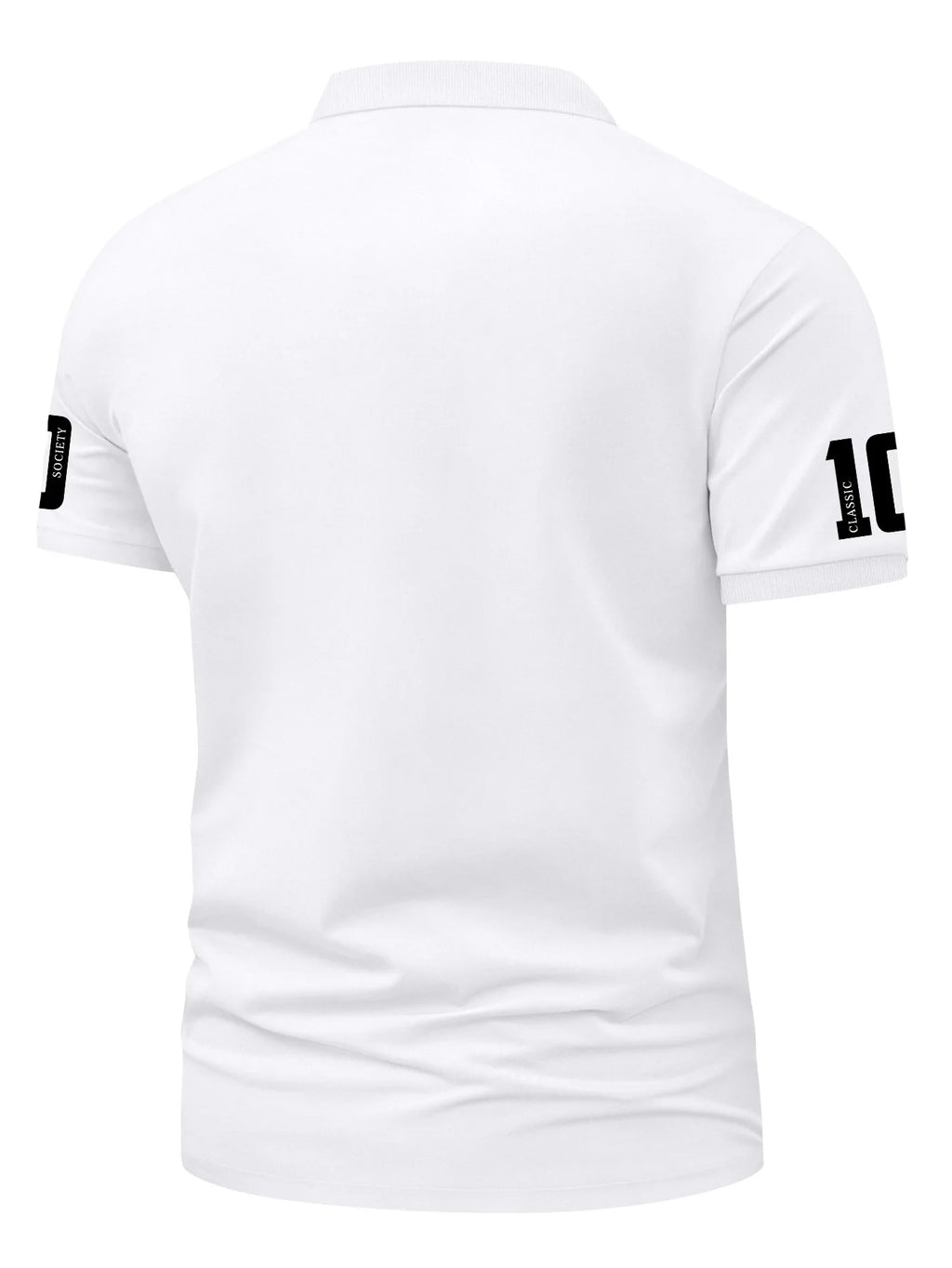 Men's Elegant Style Polo Shirt Royal Crown Print Turn Down Collar