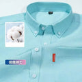 100% Cotton Men's Oxford Shirts Short Sleeve Solid Color Turn Down