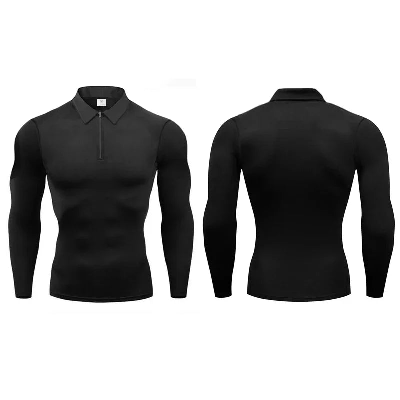 Compression Shirt Men Running Long Sleeve T-shirt Gym Clothes Autumn