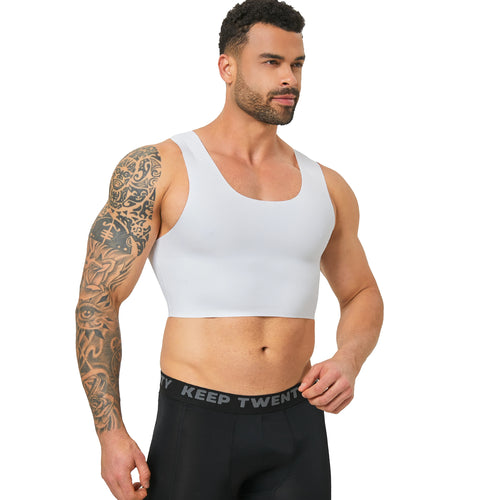 Men's Seamless Compression Tank Top - Breathable Muscle Shirt for
