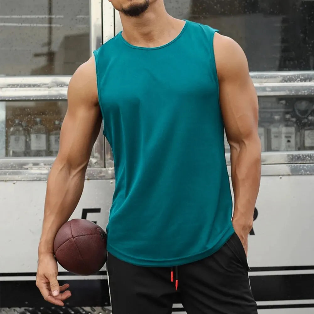 Summer Marathon Quick Dry Sports Tank Top Men's Sleeveless Tank Top