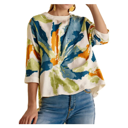 Missuoo Women's Fashion T-shirt Round Neck Half Sleeves Printed Loose