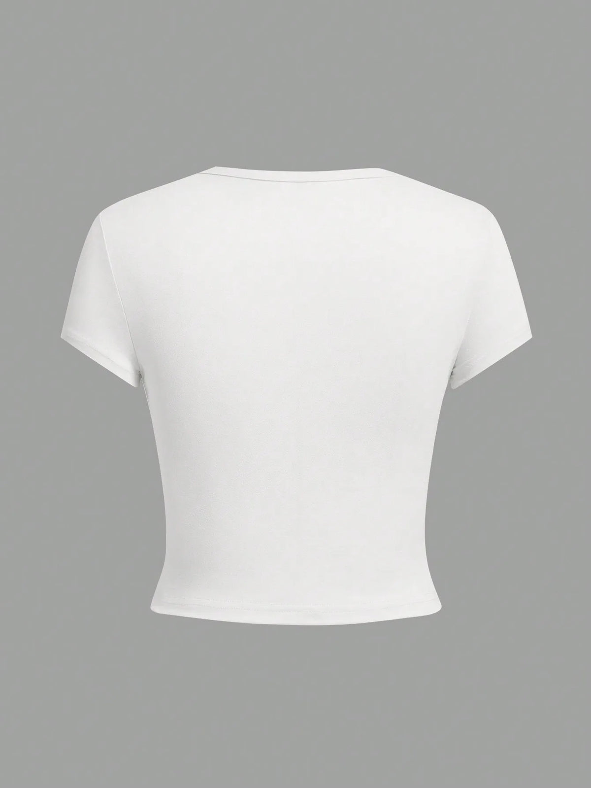 4 Pieces Solid Color Basic Short-Sleeved Tight-Fitting T-Shirt for