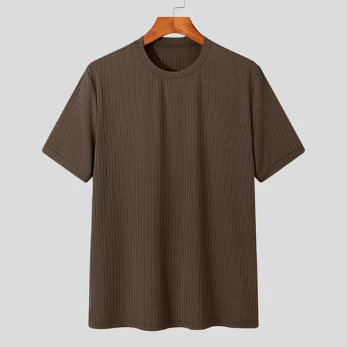 Summer Men's Clothing Light Luxury T Shirt Leisure Long Sleeve O Neck