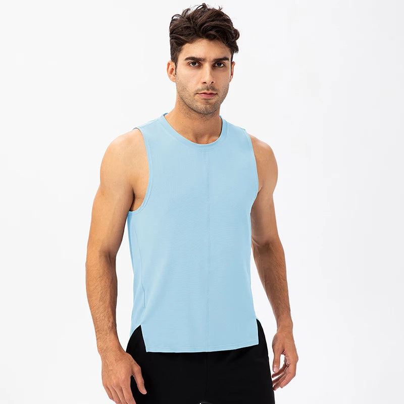 Men's Summer Fitness loose Running Vest Quick Dry Breathable Gym
