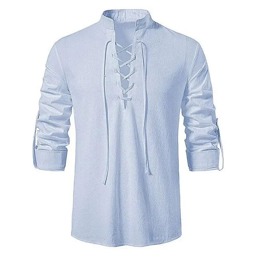 King Billion Men's Shirts Casual Men Cotton Linen Long Sleeve T-shirt