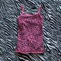 Leopard pattern Camisole rock aesthetic emo girl Y2K crop tops casual