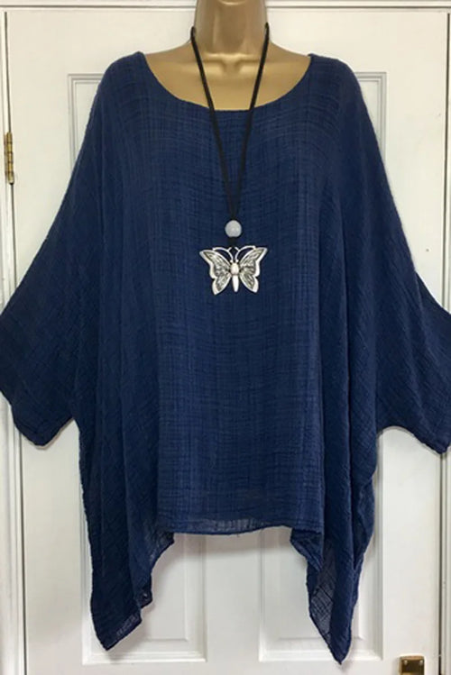 2023 Autumn Womens Clothing Fashion Batwing Sleeve Solid Color Loose