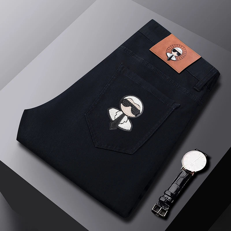 Fashionable Slim Fit Men's Pants Brand, Spring and Summer Jeans,