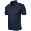 New Solid Color Polo Shirt Men's Short Sleeve Button Tshirts Lapel