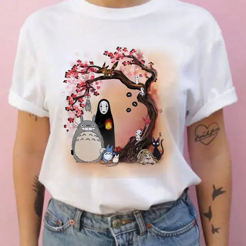 Summer men and women short-sleeved Studio Ghibli Totoro T-shirt