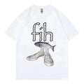 Funny New Style Hot Sale Fih Shoes Graphic T Shirts Misspelled Fish