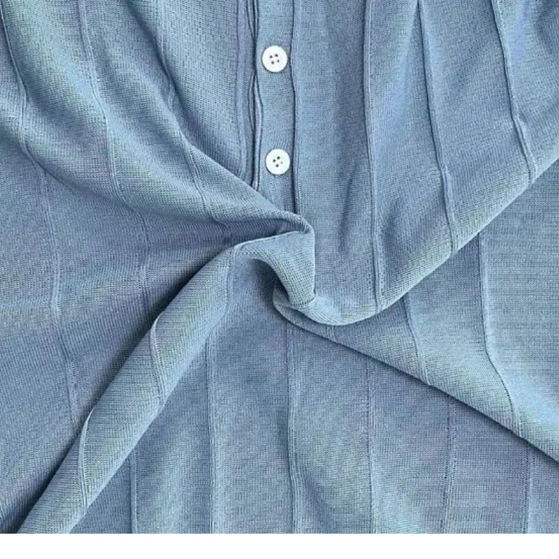 Men's Short-Sleeved Polo Shirt with Lapel Collar, Business Casual