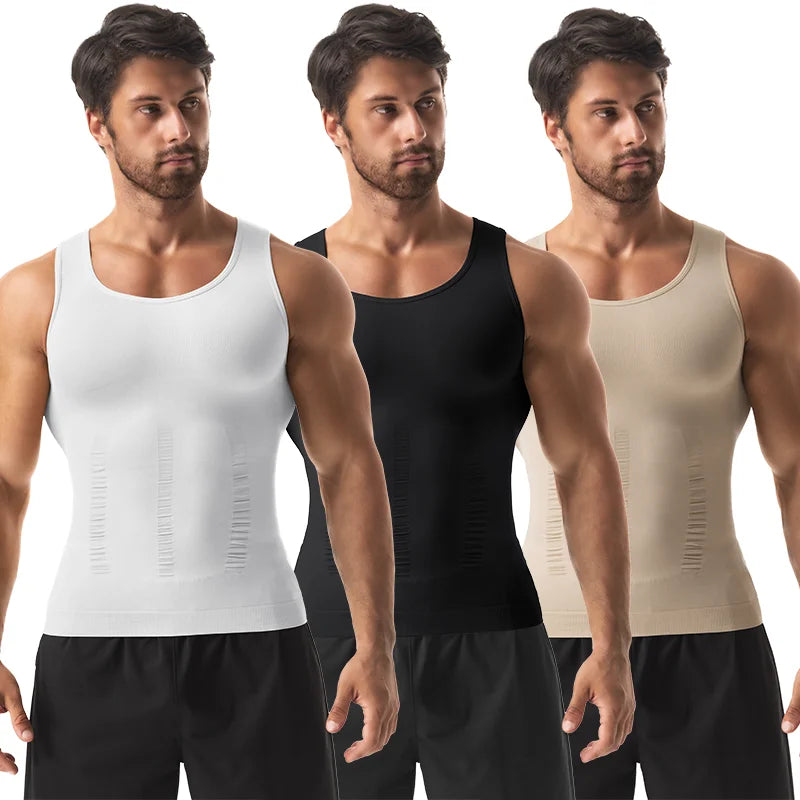 Men's Tight Vest Solid Leisure Sports Fitness High Stretch Running