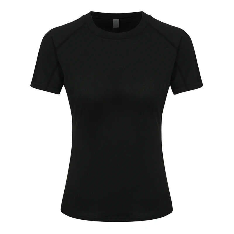 Women's Compression Shirt Short Sleeve Athletic Yoga Running T-Shirt