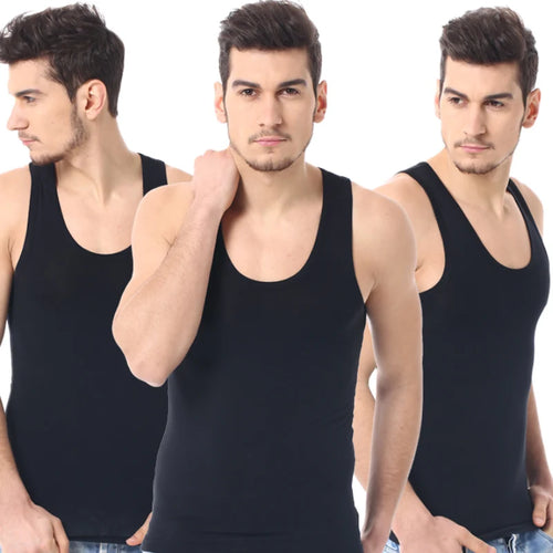1/3 Pack Four Seasons Men's Cotton Joker Vest Teenagers Simple Fit