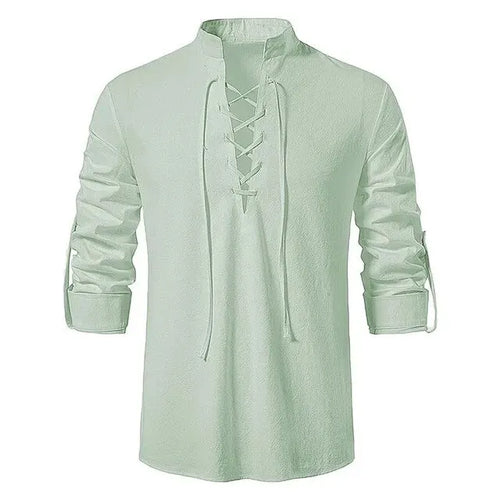 King Billion Men's Shirts Casual Men Cotton Linen Long Sleeve T-shirt