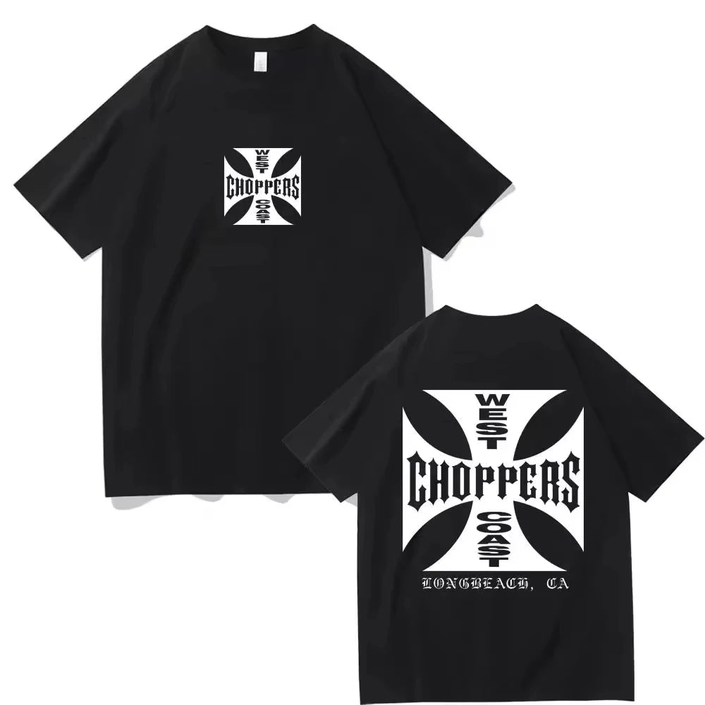 Summer Fashion T Shirt Women Men Cotton West Coast Choppers Print
