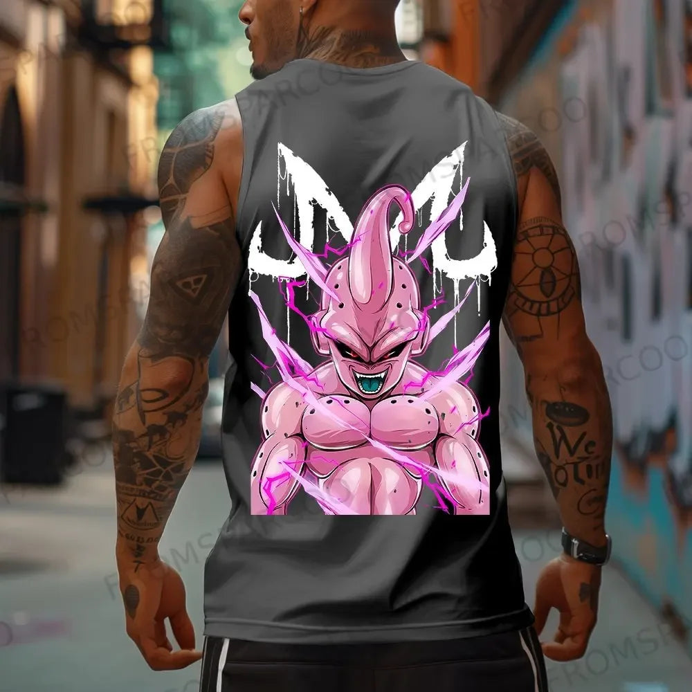 Dragon Ball Anime Goku Peripheral Printed Pure Cotton Tank Top 2025