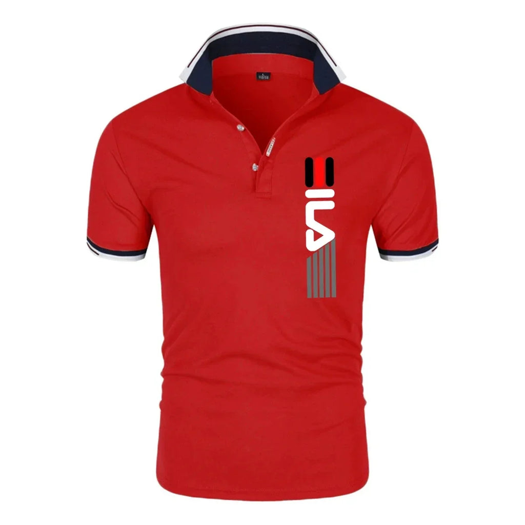 2026 New Men's Polo Shirt printing  Short Sleeve Casual Business