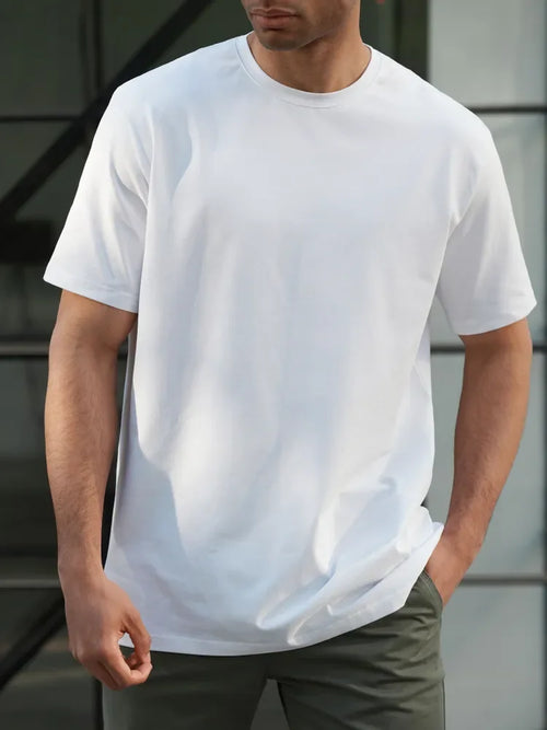 Solid color Men's t-shirts 2025 High quality Short sleeve tees Hip-Hop