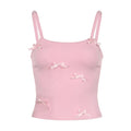 Punk Sexy Bow Tie Decoration Camisole Slim Fairy Core Cute Sleeveless