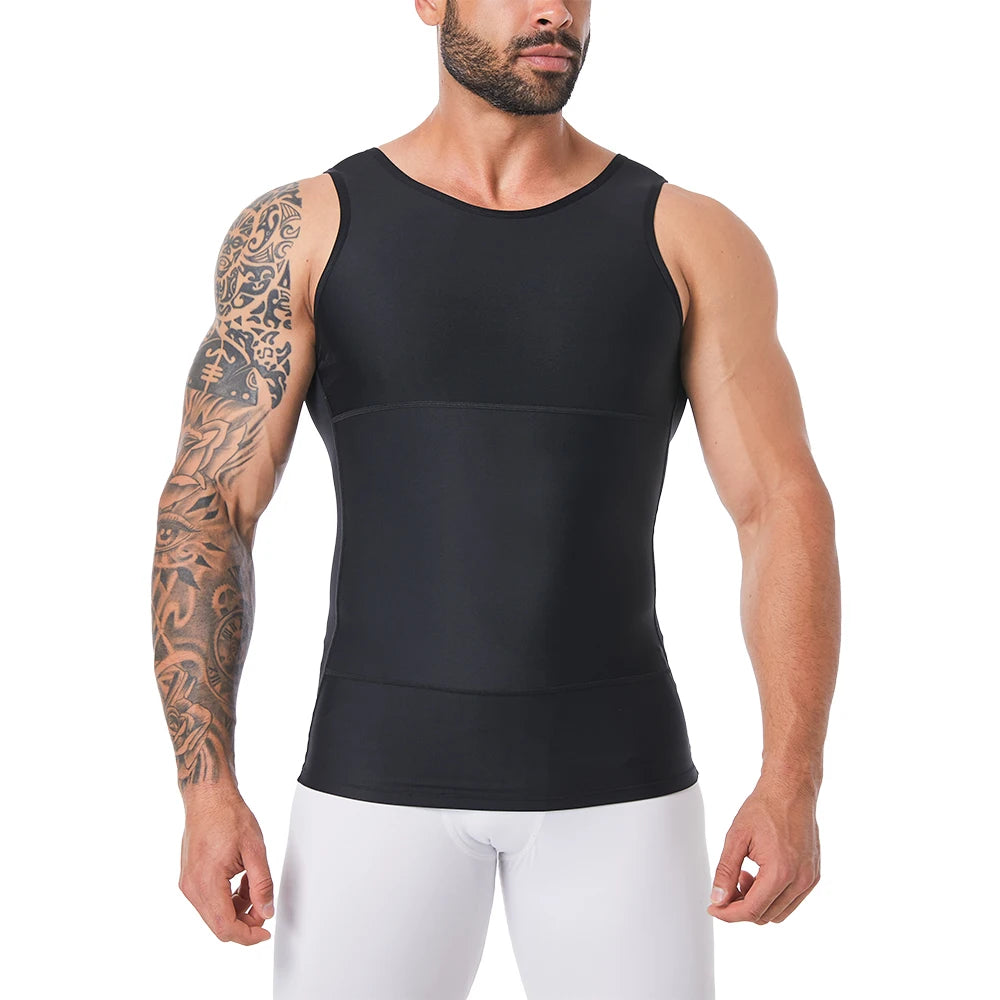 Mens Shapewear Hide Gynecomastia Compression Tank Tops Men Body Shaper