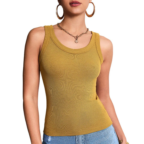 1/3 Pcs Ladies Solid \ Suspender Vest Sexy Round Neck Sleeveless