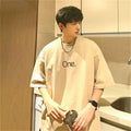 【M-8XL】Men's Oversized Tee Casual Loose Letters with meaning one