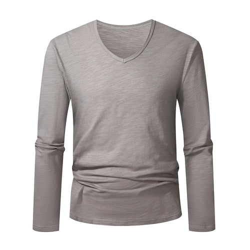 100% Cotton Men T Shirt Long Sleeve High Quality Male Tshirt Casual
