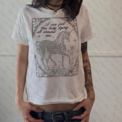 Cute Girls Tees Tops Aesthetic Graphic Tees Tops Y2k Style Women
